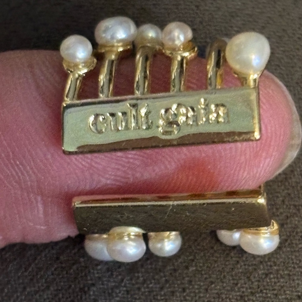 cult gaia Gold-Tone Pearl Ear Cuff Set